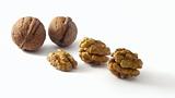 Whole and broken walnuts
