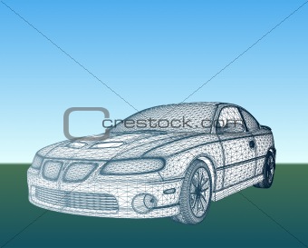 Car is designed. Vector