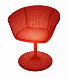 Isolated red chair. Vector