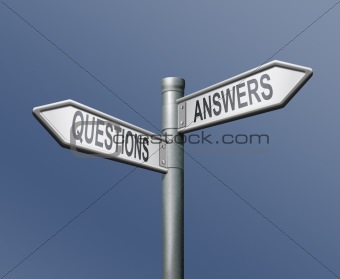 question answer roadsign