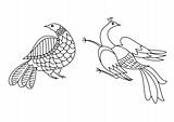 retro birds pattern