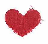 red linen heart