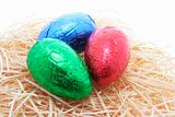 Easter Eggs on Straw Nest