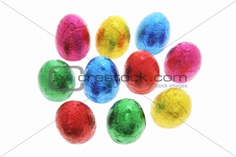Easter Eggs in Plastic Egg Carton