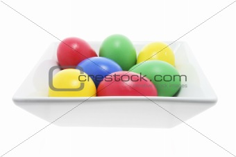 Easter Eggs in Square Bowl