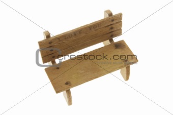 Miniature Wooden Bench