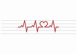 heart shape electrocardiogram vector