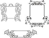 Floral ornamental frame decorations