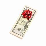 50 Dollar with holidays bow