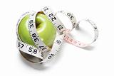 Tape Measure Around Green Apple