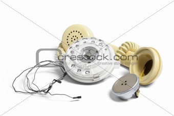 Broken Phone Receiver and Dial