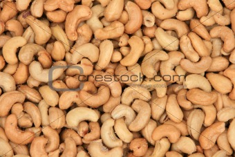 Background of salted and  toasted cashew