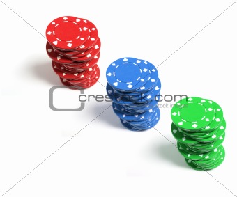 Stacks of Poker Chips