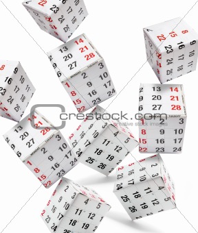 Boxes with Calendar Pages 