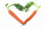 Carrots in Heart Shape 