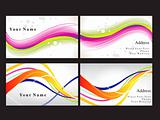 abstract colorful business card