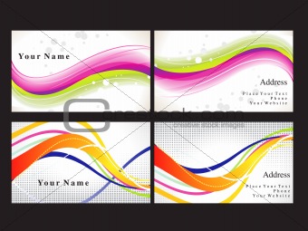 abstract colorful business card