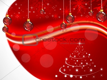 abstract christmas background with tree
