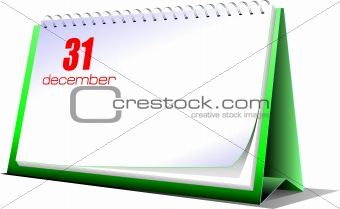 Vector illustration of desk calendar