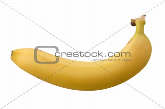 a banana on white background