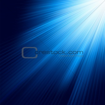 Blue luminous rays. EPS 8
