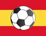 Flag of Spain and soccer ball