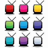 colorful tv sets