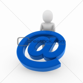 3d human email blue