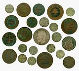 Set of old Russian coins. Obverse
