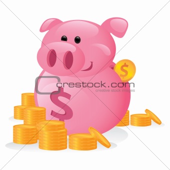 Piggy Bank Cartoon