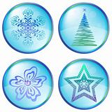 Christmas icons buttons