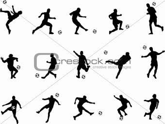 soccer silhouettes