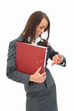 Business woman with folder