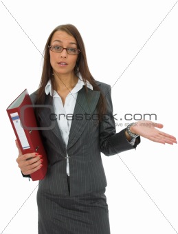 Business woman with folder