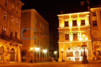 Lviv at night