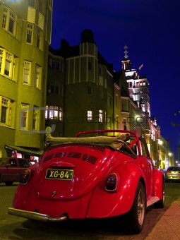 Red Car on Night Street