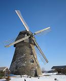 Wind mill in winter