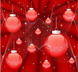 Magic red christmas background