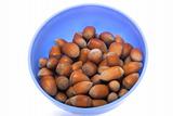 hazelnuts in  bowl