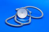 Stethoscope on blue
