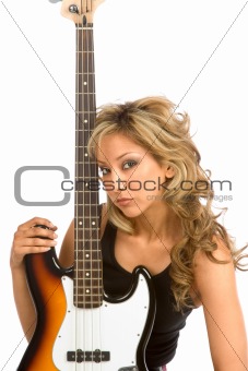 Portrait with  bass