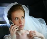 Bride with the phone