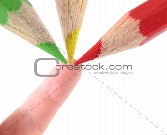 Pencils isolated on white