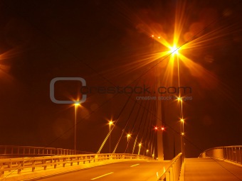night city bridge illumination