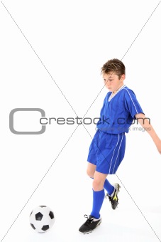 Child playing soccer