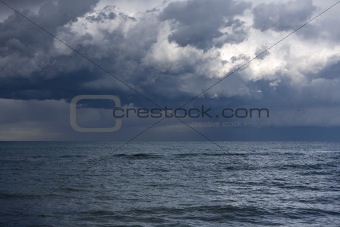 Storm over the sea