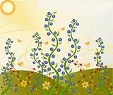 Floral background. Vector illustration