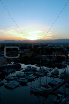 Sunrise on port