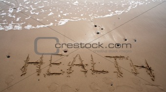 Sand writing - HEALTH