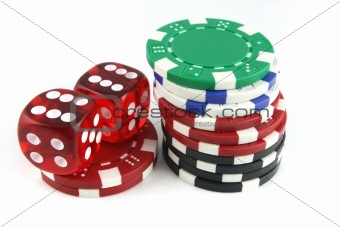 Dice and Gambling Chips